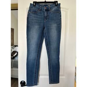 Seven Tummyless High Rise Skinny Blue Denim Jeans Size 6